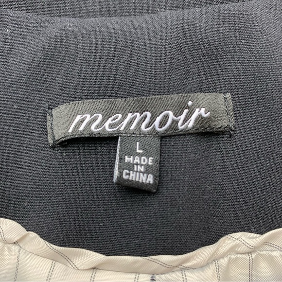 Memoir Women’s Lined Stretch One Button Black Blazer Size Large - Picture 3 of 9